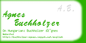 agnes buchholzer business card